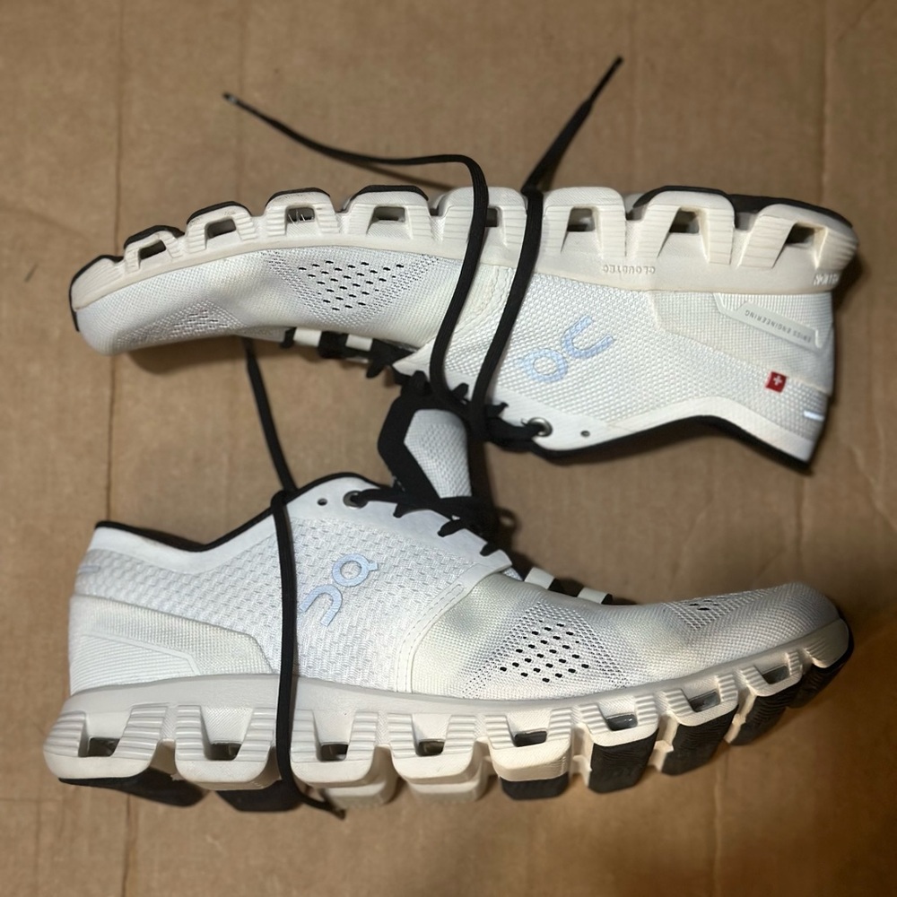 On Cloud Running White Athletic Shoes